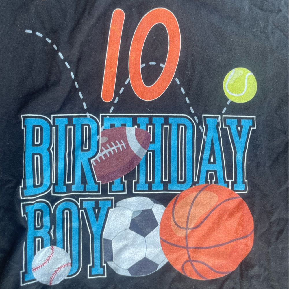 NEW BOYS 10th BIRTHDAY SHIRT